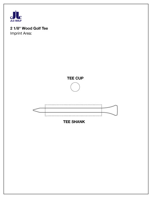 Printed 2-1/8" Wood Golf Tee | #1221P