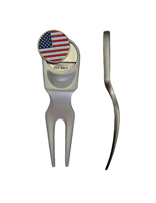 Magnetic Divot Tool with Custom Marker (Style C) - #3004C - JLC Golf Shop