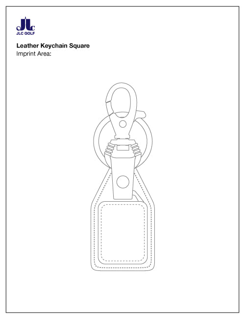 Leather Keychain Square - #6300 - JLC Golf Shop