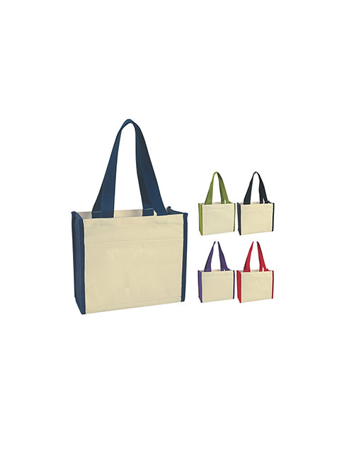 Canvas Bag with Color handle - 12" x 6" x 14" - #8201 - JLC Golf Shop