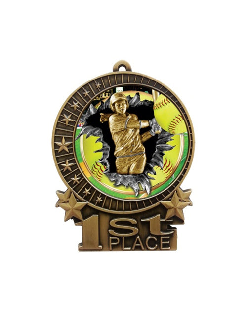 3-1/4" Die Cast Medal - #MDD107