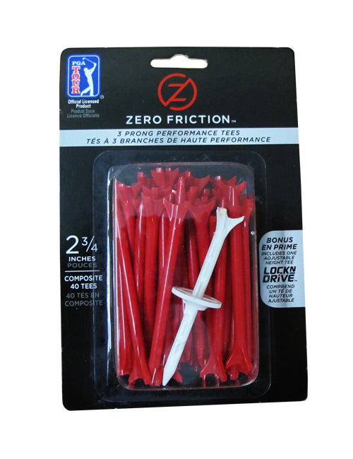 ZeroFriction Golf Tee, 3 Prong, 2 3/4", 40/pack | #ZPB234