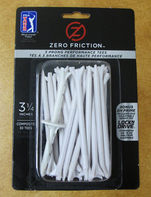 ZeroFriction Golf Tee, 3 Prong, 3 1/4", 30/pack | #ZPB314