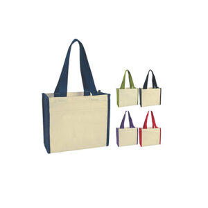 Canvas Bag with Color handle - 12" x 6" x 14" - #8201 - JLC Golf Shop